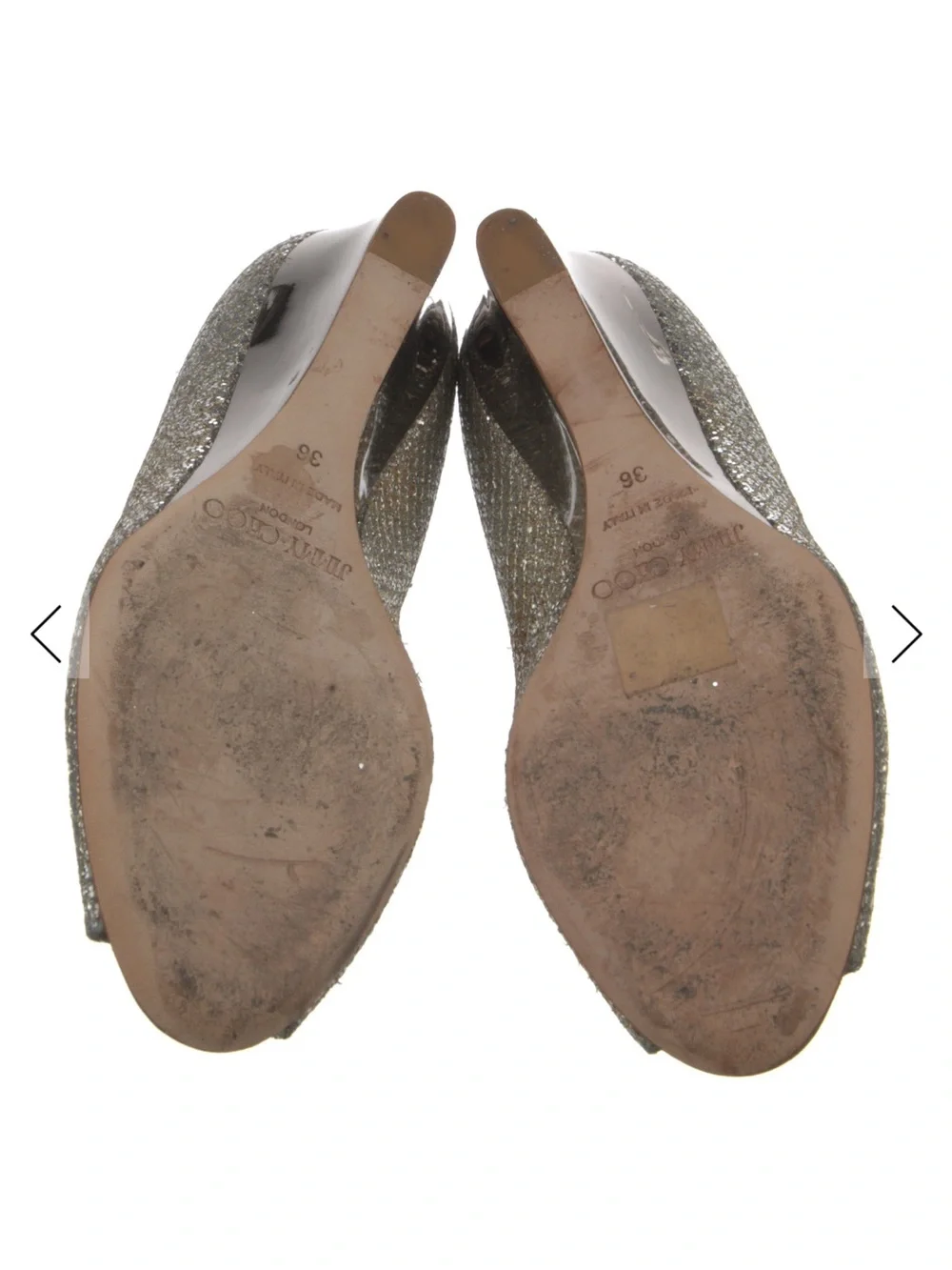 Jimmy Choo glittery silver